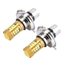 2 PCS H4 10W 1000 LM Car Fog Lights with 28 SMD-3030 LED Lamps, DC 12V(Gold Light)