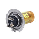 2 PCS H7 10W 1000 LM Car Fog Lights with 28 SMD-3030 LED Lamps, DC 12V(Gold Light)