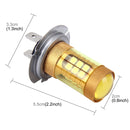 2 PCS H7 10W 1000 LM Car Fog Lights with 28 SMD-3030 LED Lamps, DC 12V(Gold Light)
