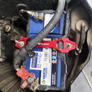 Universal Car Short Arch Stainless Steel Battery Tie Down Clamp Bracket, Size: 18.2 x 4.5 x 2cm (Red)