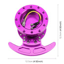 Car Tilt Racing Steering Wheel Quick Release Hub Kit Adapter Body Removable Snap Off Boss Kit(Purple)