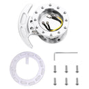 Car Tilt Racing Steering Wheel Quick Release Hub Kit Adapter Body Removable Snap Off Boss Kit(Silver)