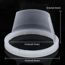2 PCS 6.5 inch Car Auto Loudspeaker Plastic Waterproof Cover with Protective Cushion Pad, Inner Diameter: 14.5cm(White)