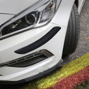 2 PCS Universal Car Auto Rubber Body Bumper Guard Protector Strip Sticker(Black)