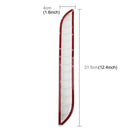 2 PCS Universal Car Auto Rubber Body Bumper Guard Protector Strip Sticker(White)