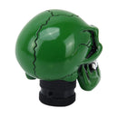 Universal Skull Head Shape ABS Manual or Automatic Gear Shift Knob with Three Rubber Covers Fit for All Car(Green)