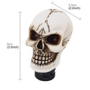 Universal Skull Head Shape ABS Manual or Automatic Gear Shift Knob with Three Rubber Covers Fit for All Car(White)