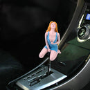 Universal Sexy Beauty Shape ABS Manual or Automatic Gear Shift Knob with Three Rubber Covers Fit for All Car(Blue)