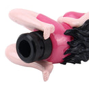 Universal Sexy Beauty Shape ABS Manual or Automatic Gear Shift Knob with Three Rubber Covers Fit for All Car(Magenta)