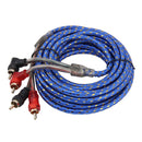 4.5m Car Auto Weaver Audio Stereo Cable OFC 2RCA to 2RCA Jack Audio Cable Male to Male RCA Aux Cable