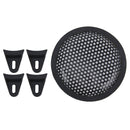 5 inch Car Auto Metal Mesh Black Round Hole Subwoofer Loudspeaker Protective Cover Mask Kit with Fixed Holder
