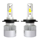 S2 2PCS H4 18W 1800LM 6500K 2 COB LED Waterproof IP67 Car Headlight Lamps, DC 9-32V(White Light)