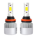 S2 2PCS H11 18W 1800LM 6500K 2 COB LED Waterproof IP67 Car Headlight Lamps, DC 9-32V(White Light)