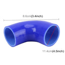 Universal Car Steam Tube Silicone Pipe Elbow 90 Degrees Reducer Hose Silicone Intake Connection Tube Special Turbocharger Silicone Tube, Inner Diameter114mm