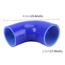Universal Car Steam Tube Silicone Pipe Elbow 90 Degrees Reducer Hose Silicone Intake Connection Tube Special Turbocharger Silicone Tube, Inner Diameter: 25mm
