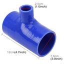 Universal Car Steam Tube Silicone Pipe Elbow T Type Reducer Hose Silicone Intake Connection Tube Special Turbocharger Silicone Tube, Inner Diameter: 76x25mm