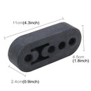 Universal Car 4 Holes Adjustable Rubber Mounting Bracket Exhaust Tube Hanging Rubber Tube(Black)