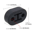 Universal Car Two Holes Adjustable Rubber Mounting Bracket Exhaust Tube Hanging Rubber Tube Car Exhaust Pipe Hanging Shackle Hanging Exhaust Hanging From Ear(Black)