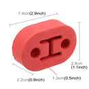 Universal Car Two Holes Adjustable Rubber Mounting Bracket Exhaust Tube Hanging Rubber Tube Car Exhaust Pipe Hanging Shackle Hanging Exhaust Hanging From Ear(Red)
