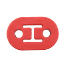 Universal Car Two Holes Adjustable Rubber Mounting Bracket Exhaust Tube Hanging Rubber Tube Car Exhaust Pipe Hanging Shackle Hanging Exhaust Hanging From Ear(Red)