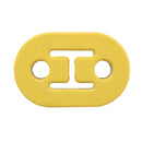 Universal Car Two Holes Adjustable Rubber Mounting Bracket Exhaust Tube Hanging Rubber Tube Car Exhaust Pipe Hanging Shackle Hanging Exhaust Hanging From Ear(Yellow)