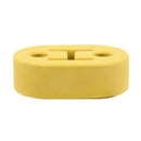 Universal Car Two Holes Adjustable Rubber Mounting Bracket Exhaust Tube Hanging Rubber Tube Car Exhaust Pipe Hanging Shackle Hanging Exhaust Hanging From Ear(Yellow)