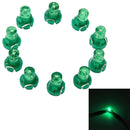 10PCS 2W T3 Wedge Instrument Panel LED Light Dashboard Gauge Cluster Indicator Lamp Bulb(Green Light)