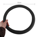 Crocodile Texture Universal Rubber Car Steering Wheel Cover Sets Four Seasons General (Black)