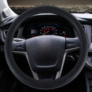 Crocodile Texture Universal Rubber Car Steering Wheel Cover Sets Four Seasons General (Black)