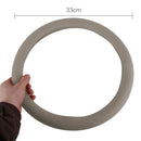 Crocodile Texture Universal Rubber Car Steering Wheel Cover Sets Four Seasons General (Khaki)
