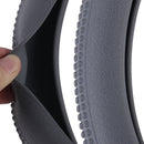 Fashionable Texture Universal Rubber Car Steering Wheel Cover Sets Four Seasons General (Grey)