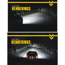 2 PCS X6 9006 36W 3600LM 6500K 4 COB LED Car Headlight Lamps, DC 9-32V White Light(Black)