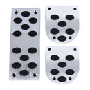 3 PCS Universal Stainless Steel Car Safety Manual Brake Pedals Pads
