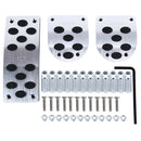 3 PCS Universal Stainless Steel Car Safety Manual Brake Pedals Pads