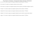 Car-Styling Auto Protection Covers Accessories Car Navigator Protective Film Tempered Glass Screen Protector 99% Light Transmitting for Subaru Forester