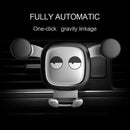 Big Eyes Pattern Gravity Cartoon Air Vent Car Mount Phone Holder(Silver)