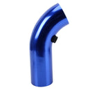 Universal Air Intake Pipe Super Power Flow Air Intakes Short Cold Racing Aluminium Air Intake Pipe Hose with Cone Filter Kit System (Blue)