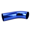 Universal Air Intake Pipe Super Power Flow Air Intakes Short Cold Racing Aluminium Air Intake Pipe Hose with Cone Filter Kit System (Blue)