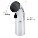 Universal Air Intake Pipe Super Power Flow Air Intakes Short Cold Racing Aluminium Air Intake Pipe Hose with Cone Filter Kit System (Silver)