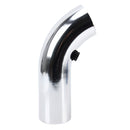 Universal Air Intake Pipe Super Power Flow Air Intakes Short Cold Racing Aluminium Air Intake Pipe Hose with Cone Filter Kit System (Silver)