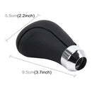 Universal Car Leather Metal Gear Shift Knob Modified Car Auto Transmission Shift Lever Knob(Black)