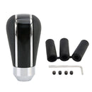 Universal Car Leather Metal Gear Shift Knob Modified Car Auto Transmission Shift Lever Knob(Black)