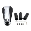 Universal Car Leather Metal Gear Shift Knob Modified Car Auto Transmission Shift Lever Knob(Silver)