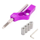 Car Modification Heightening Gear Shifter Extension Rod Adjustable Height Adjuster Lever Shift Lever with Adapters for Honda(Purple)