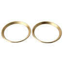 2 PCS Car Logo Decorative Circle Steering Wheel Decoration Ring Sticker Logo Car Styling Modification Car Front Logo Ring Decoration Rear Cover Trim Hood Emblem Rings for BMW 5 Series(Gold)