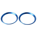 2 PCS Car Logo Decorative Circle Steering Wheel Decoration Ring Sticker Logo Car Styling Modification Car Front Logo Ring Decoration Rear Cover Trim Hood Emblem Rings for BMW 5 Series(Blue)