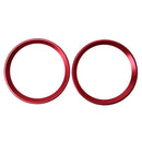 2 PCS Car Logo Decorative Circle Steering Wheel Decoration Ring Sticker Logo Car Styling Modification Car Front Logo Ring Decoration Rear Cover Trim Hood Emblem Rings for BMW 5 Series(Red)
