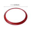 2 PCS Car Logo Decorative Circle Steering Wheel Decoration Ring Sticker Logo Car Styling Modification Car Front Logo Ring Decoration Rear Cover Trim Hood Emblem Rings for BMW 5 Series(Red)