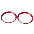 2 PCS Car Logo Decorative Circle Steering Wheel Decoration Ring Sticker Logo Car Styling Modification Car Front Logo Ring Decoration Rear Cover Trim Hood Emblem Rings for BMW 5 Series(Red)