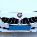2 PCS Car Logo Decorative Circle Steering Wheel Decoration Ring Sticker Logo Car Styling Modification Car Front Logo Ring Decoration Rear Cover Trim Hood Emblem Rings for BMW 5 Series(Red)